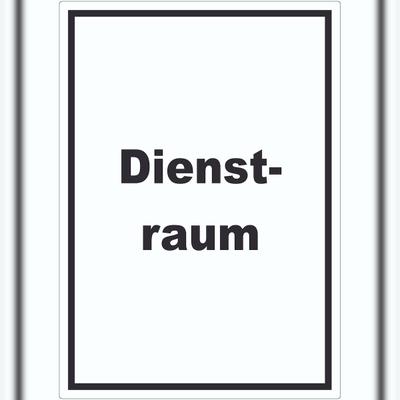 HB-Druck Dienstraum Aufkleber mit Text Büro hochkant A5 (148x210mm)