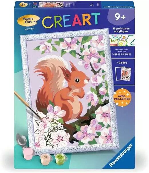 CreArt Kids 18x24cm : Écureuil au printemps - Ravensburger