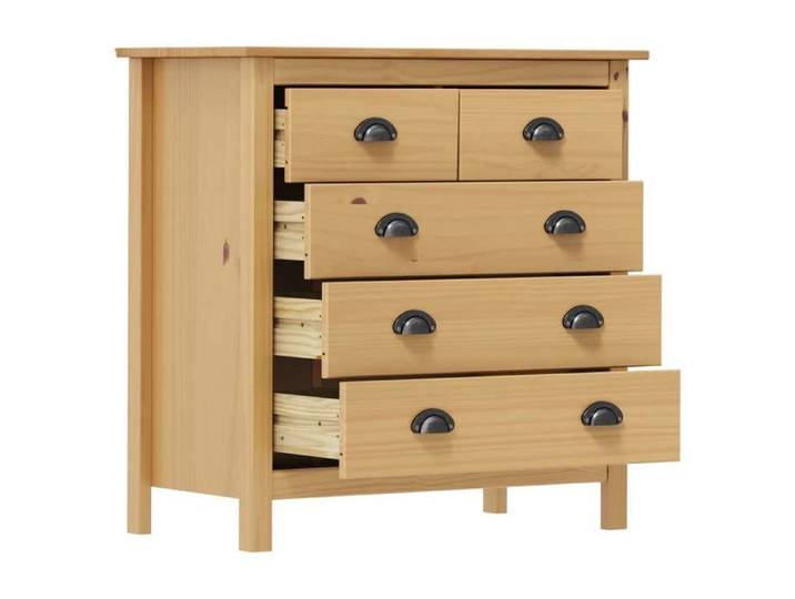 (4941)Commode - contemporain - Buffet rangement - Hill 79x40x80 cm Bois de pin solide poid:20.05 kg