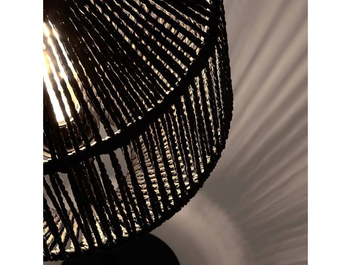 Searchlight Tischlampe Wicker, schwarz, für Wohn- / Esszimmer, Metall, Modern, Tischlampe