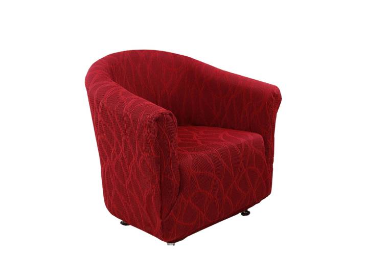 Housse extensible motif jacquard ''serpentins'' spéciale fauteuil cabriolet - Blancheporte