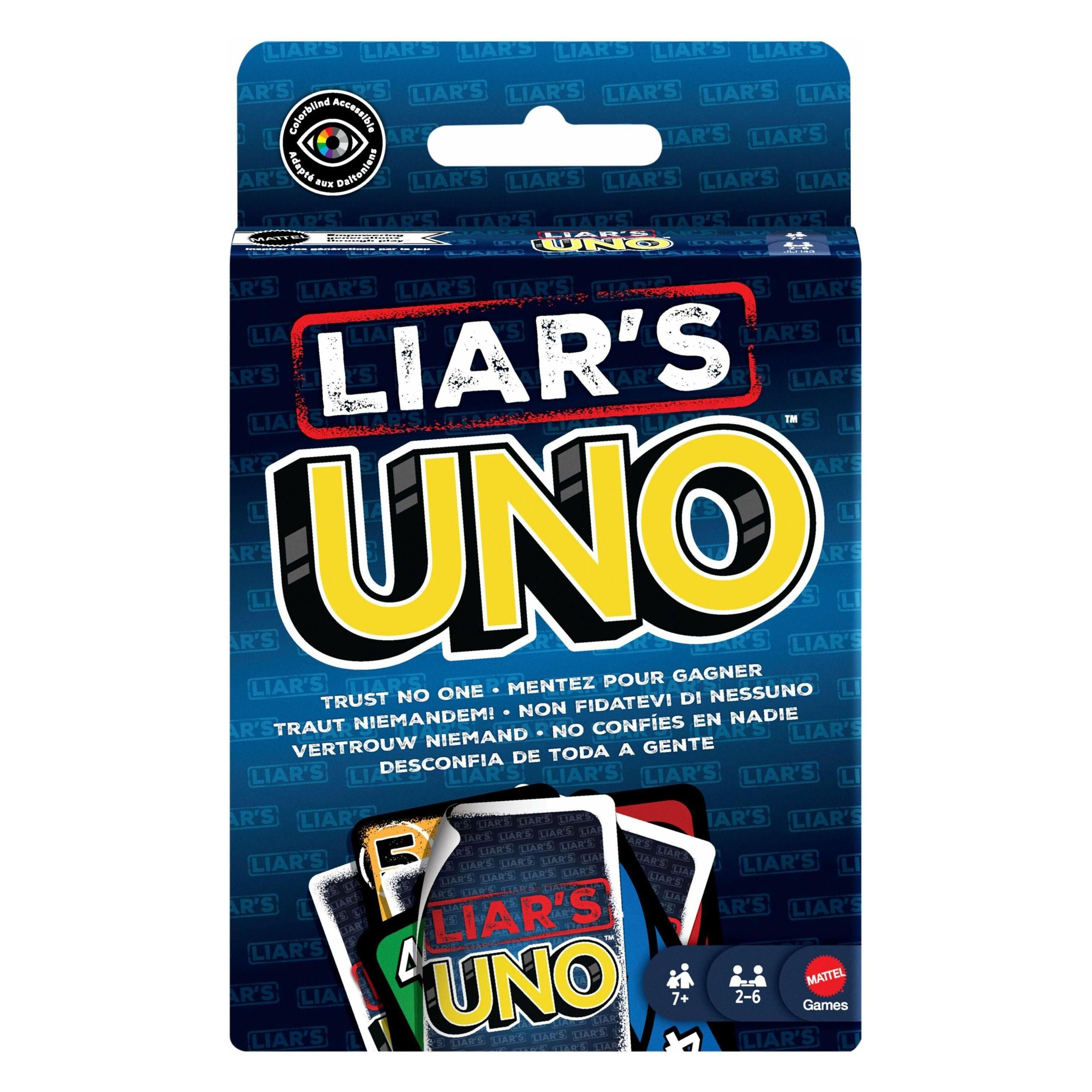 Mattel UNO Liars (Multilingual, 2 - 6 Spieler) (JLH43)