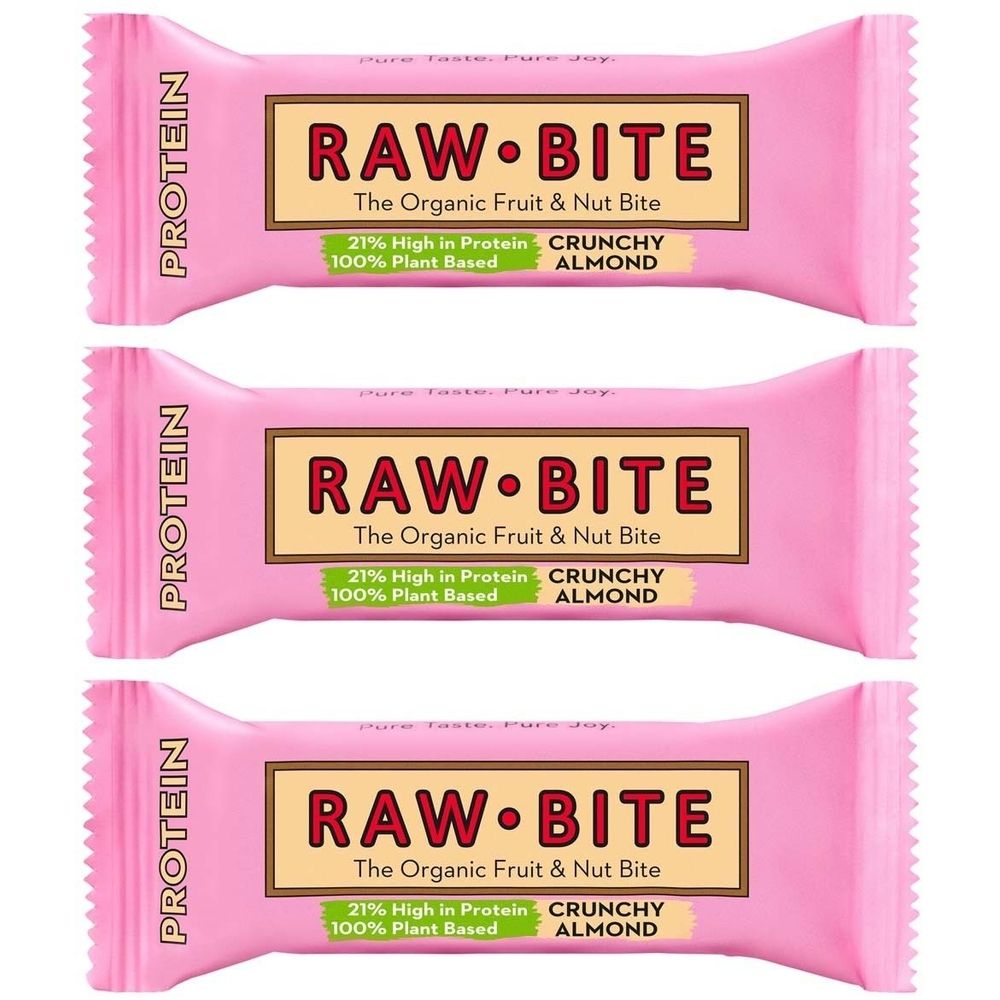 Raw Bite Protein Crunchy Almond 3x 3x45 g Riegel