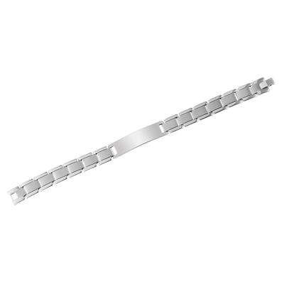 Gliederarmband ADELIA´S "Armband – Gliederarmband aus Edelstahl 21,5 cm", silber, Armbänder, Damen, 22cm, Edelstahl, Gliederarmband, Ideal als Geschenk zum Valentinstag