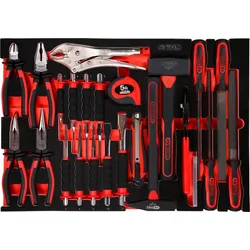 KS Tools Zangen- Hammer- und Meißel-Satz in Schaumstoffeinlage, 33-tlg - 811.0033