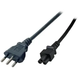 EFB EK494.1,8 Netzleitung Italien Typ L - C5 180°, schwarz, 1,8 m, 3 x 0,75 mm2 EK49418