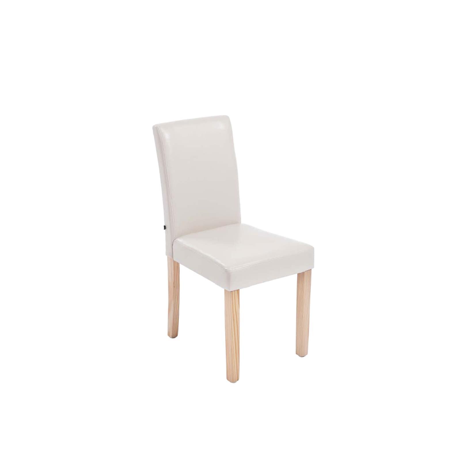 CLP Esszimmerstuhl Ina natura Farbe: creme, Gestell Farbe: natur