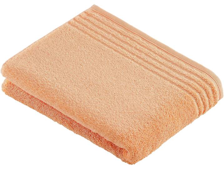 Badetuch VOSSEN Vienna Style Supersoft , rot (apricot), B:67cm L:140cm, Walkfrottee, Baumwolle, Handtücher, Badetuch, Supersoft Baumwolle