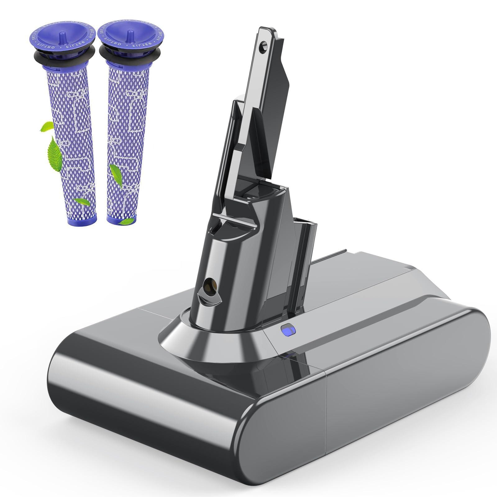 Dripio Vervangaccu van 6000 mAh voor Dyson V7 inclusief 2 filters