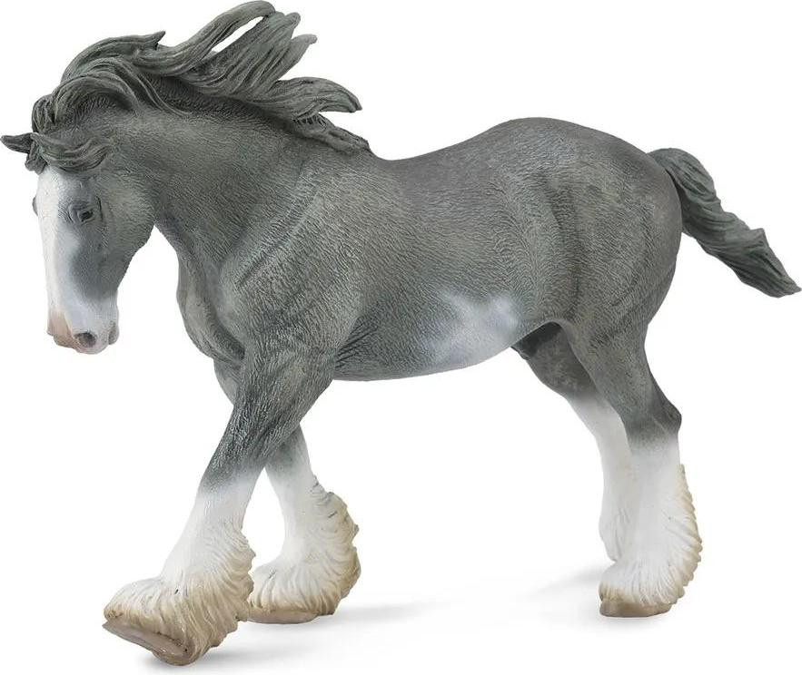 Collecta Figuur Clydesdale hengst zwart Sabino