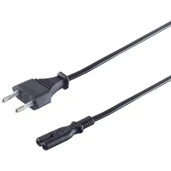 Euro Anschlusskabel, CEE 7/16 - IEC C7, 1,5m