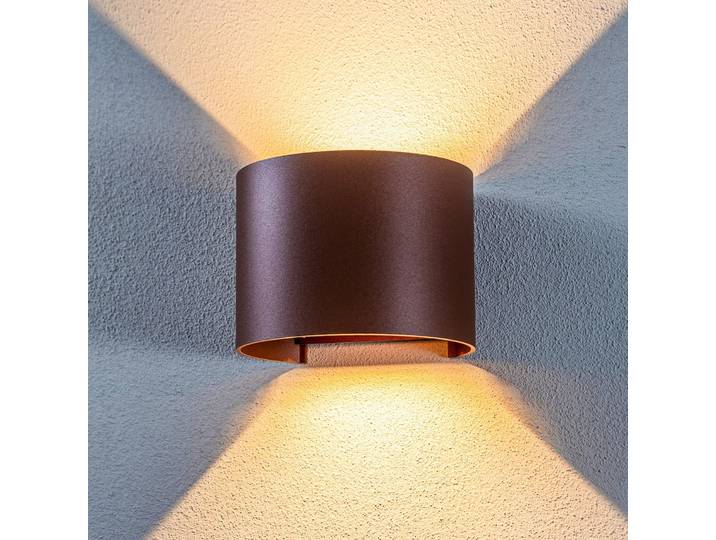 Nivar Round LED Applique Murale d'Extérieur Rust Brown - Lindby - Balcon - Moderne - Métal - Rond