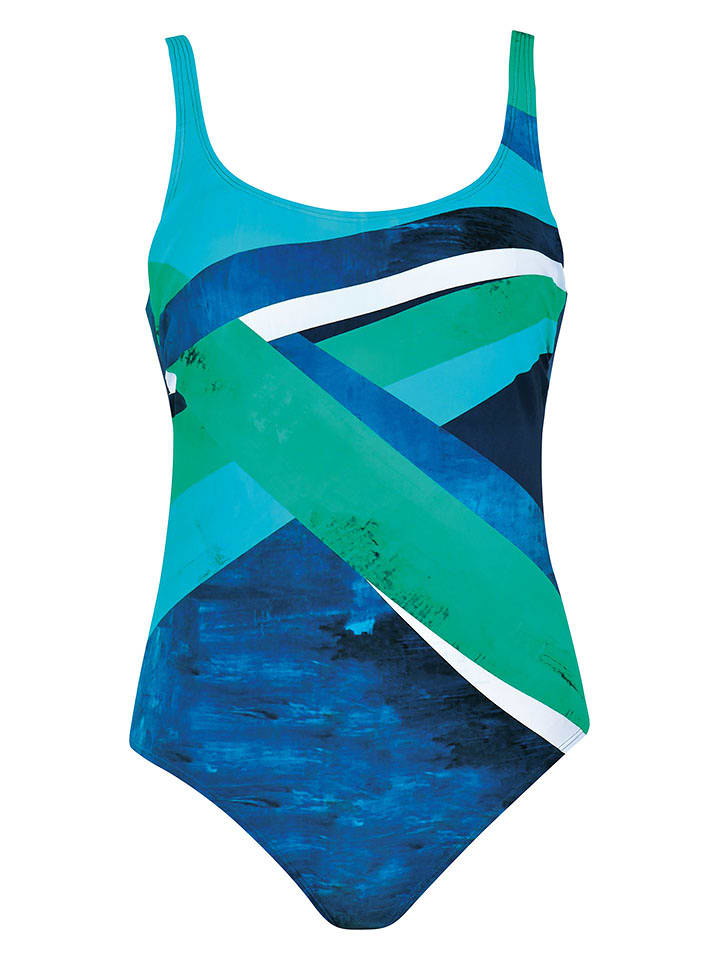 Naturana Badeanzug in Grün/ Türkis/ Blau - 46C-Cup