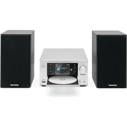 TechniSat Viola 710 CD IR (Bluetooth, CD Player, WLAN, 2x 20 W), Stereoanlage, Silber