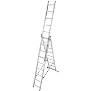 Krause Mehrzweckleiter CORDA, 030399, 3-teilig, mit 3 x 9 Sprossen