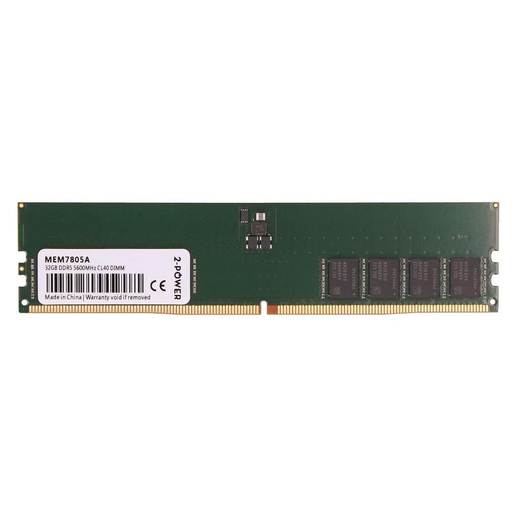 2-Power 32GB DDR5 5600MHz CL40 DIMM (5600 MHz, DDR5-RAM, DIMM) (MEM7805A-C)