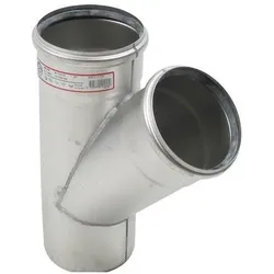 Blücher, Zubehör Sanitärinstallation, gr.rør 45gr.110mm - strømlinet RF AISI 304.Alm RF stål