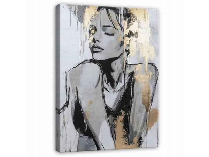 LEINWANDBILD Abstrakt Frau Modern Wohnzimmer 100x70