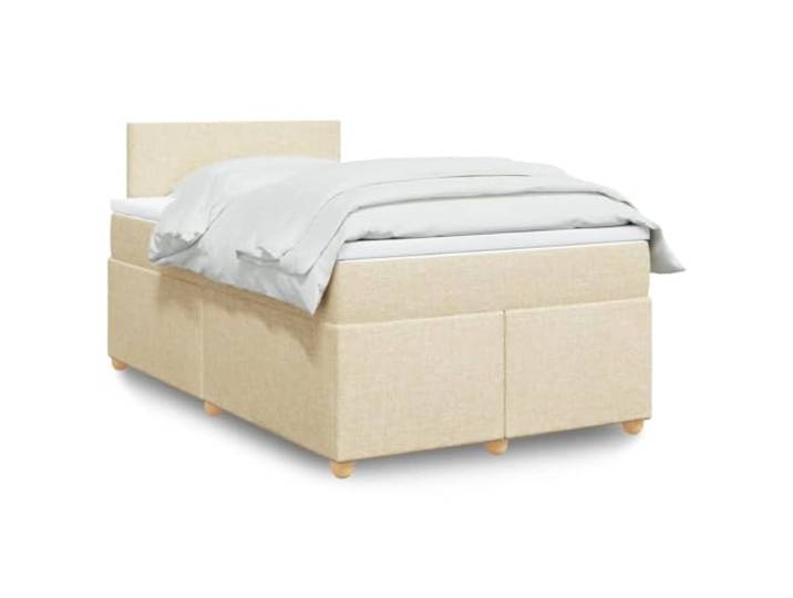 RJPLMFV Lattenrost mit Matratze, cremefarben, 120 x 200 cm, Stoff Individuelle Taschenfedern, abnehmbarer Bezug, waschbar, individuelle Unterstützung, reduziert Bewegungen