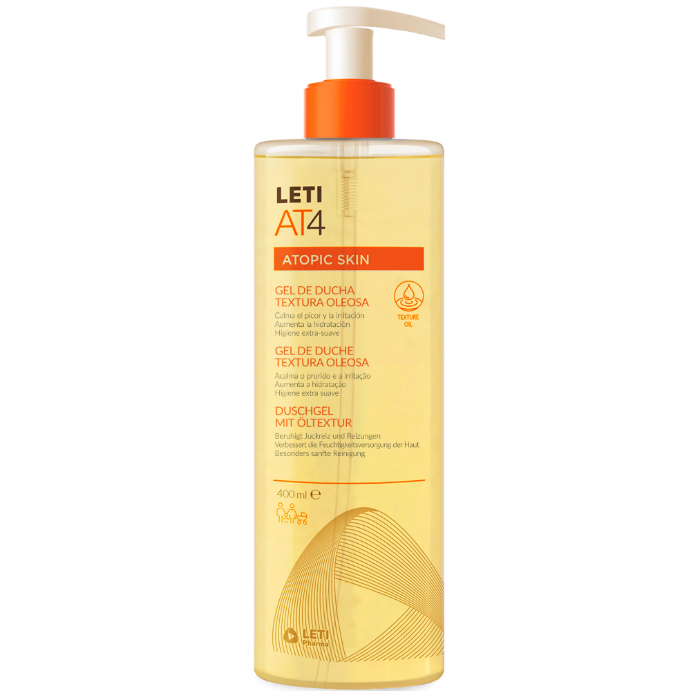 Leti at4 Atopic Skin Shower Gel Oil Texture Relief and Comfort 400mL