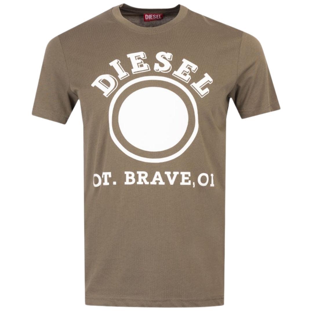 Diesel - "1976" T-Shirt für Herren, Logo (Efeu-Grün)