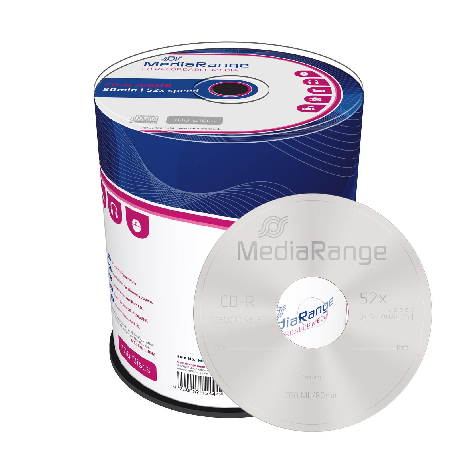 MediaRange CD-R 100er Spindel Spindel MR204
