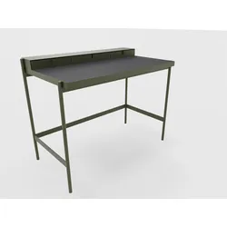 PS 20 Sekretär/Schminktisch Olivgrün (RAL 6003) Linoleum Schwarz