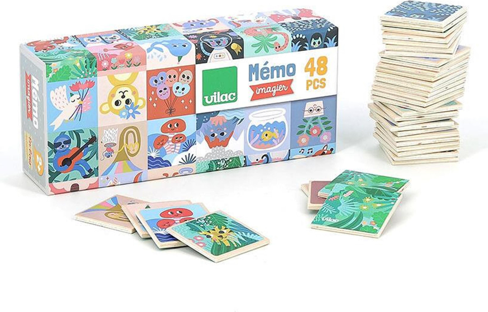 Vilac houten geheugenspel met vrolijke dieren