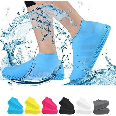 wasserdichte Schuhüberzüge, rutschfeste wasserabweisende Überschuhe aus Silikonkautschuk, Regenschuhüberzüge für Kinder, Männer, Frauen