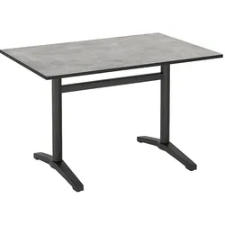 BIG Möbel GmbH Gastro Outdoor Terrassentisch Richard Double | 120x70 cm | HPL Compact Zement Beton Grau