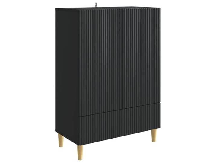 Kaorsrow Sideboard Schwarz 66x34,5x95 cm Kommode Holzwerkstoff Vielseitige Kommode in Schwarz mit Schublade und Fächern für Wohnzimmer, Esszimmer oder Home Office.