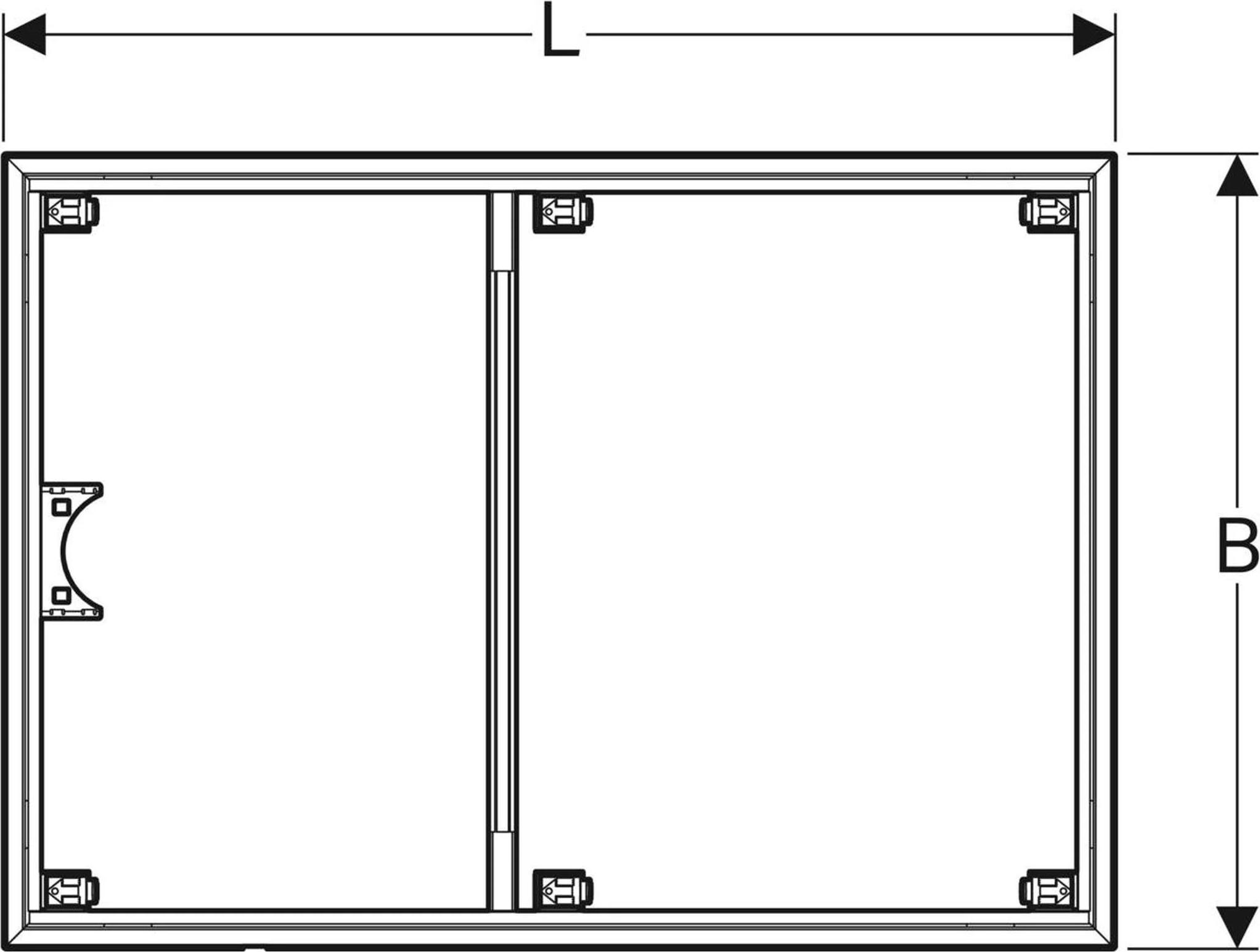 Geberit 154.490.00.1, 1200 mm, 1200 mm, 30 mm