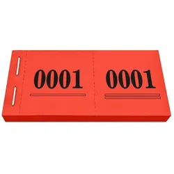CombiCraft Nummernblock / Doppelnummer Goody in Rot - 1000 Abrisse