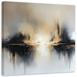 LEINWANDBILD Abstraktes Beigegrau 30x30cm