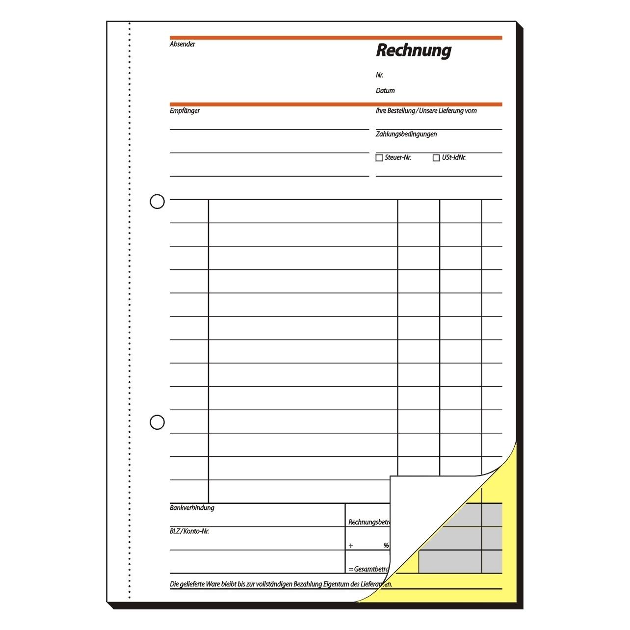 Sigel Rechnungsblock Papierformat: DIN A5 selbstdurchschreibend: Ja (SD031)