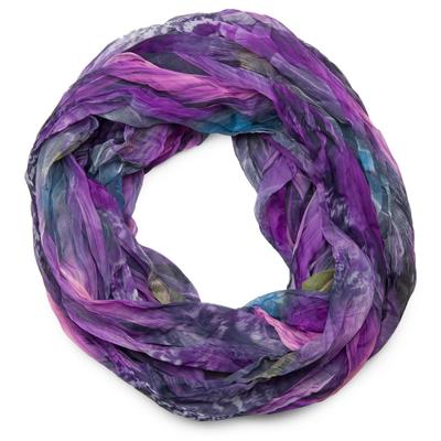 Loop STYLEBREAKER "Loop mit Feder Muster", Damen, lila (violett), Obermaterial: 100% Viskose CV., Modisch, Modetücher Loop