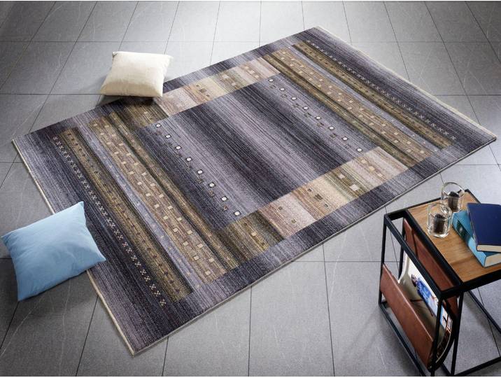 Teppich OCI DIE TEPPICHMARKE Ovation Lorin , grau, B:70cm H:11mm L:140cm, Kunstfaser, Teppiche, Teppich, weich durch Microfaser, Glanz, Wohnzimmer