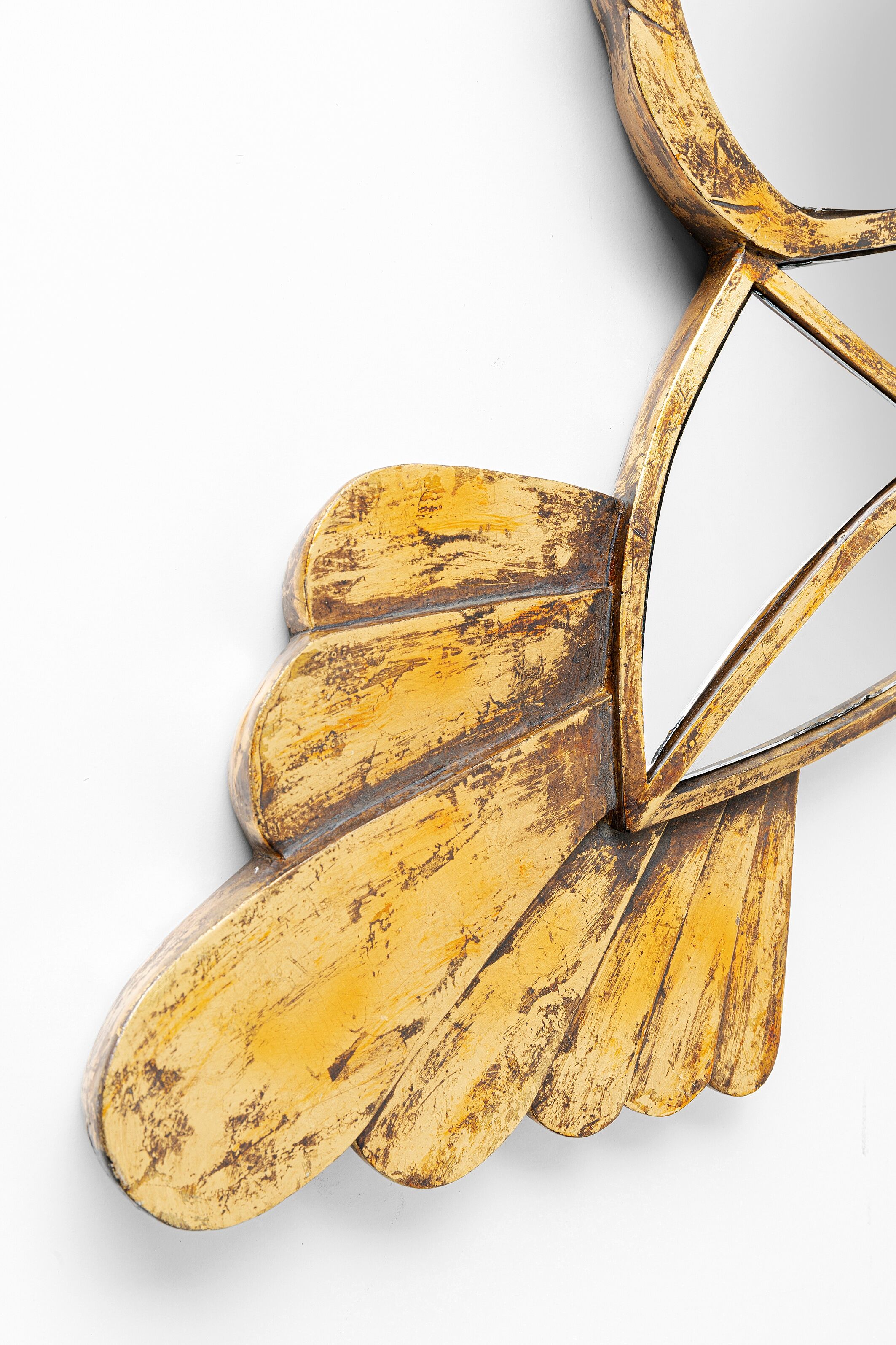 Wanddekoobjekt KARE DESIGN "Wandschmuck Hummingbird Mirror 60cm", gold (goldfarben), B:60cm H:51cm T:5cm, Polyresin, Wanddekoobjekte, Wanddekoobjekt goldfarben B/H/T: 60cm x 51cm x 5cm