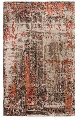 Alora Decor Alure Beige, Brown, and Red Abstract Wool Blend Rug