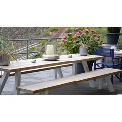 Outdoor Bank Bradford natur schwarz 45x240x40