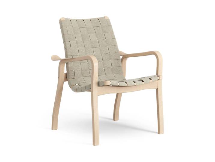 Swedese Fauteuil bas Primo hêtre laqué Nature