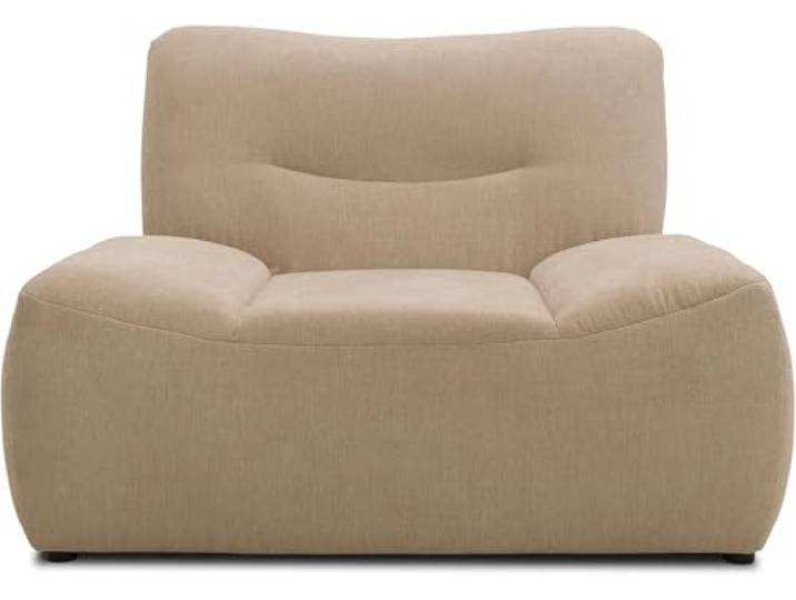 DOMO. collection Sessel Boho, Loveseat, Polstersessel im Boho-Style, Bigsofa Garnitur, 122 x 109 x 81 cm (BxTxH), beige