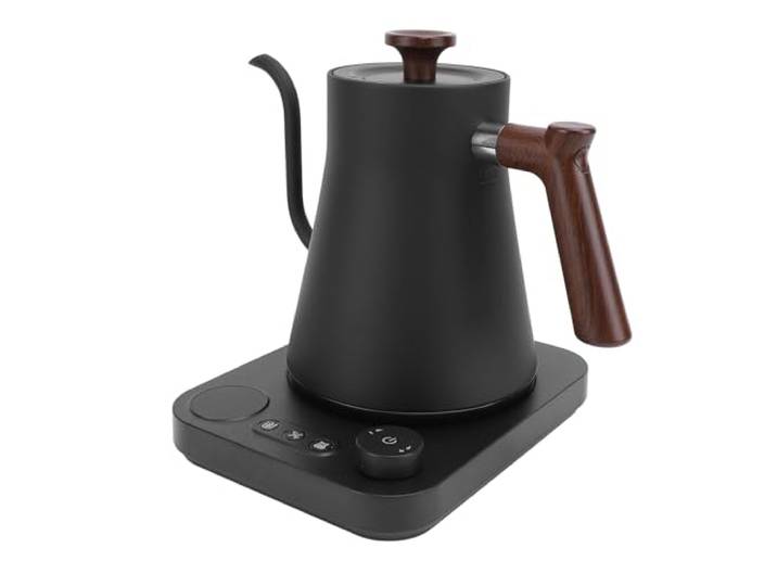 Elektrischer Schwanenhalskessel, intelligenter elektrischer Wasserkocher 1200W 900ml, ±1℃ Temperaturkontrolle Gießen Sie über Kaffeekessel mit LCD-Bildschirm und Timer