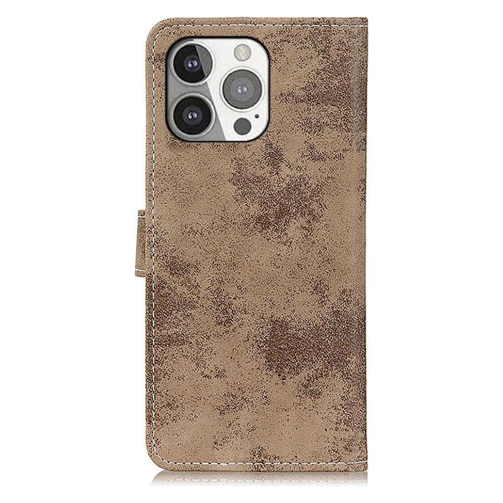 Cover-Discount iPhone 13 Pro - Vintage Etui Wildleder Optik khaki (Apple iPhone 13 Pro) (101126967B)