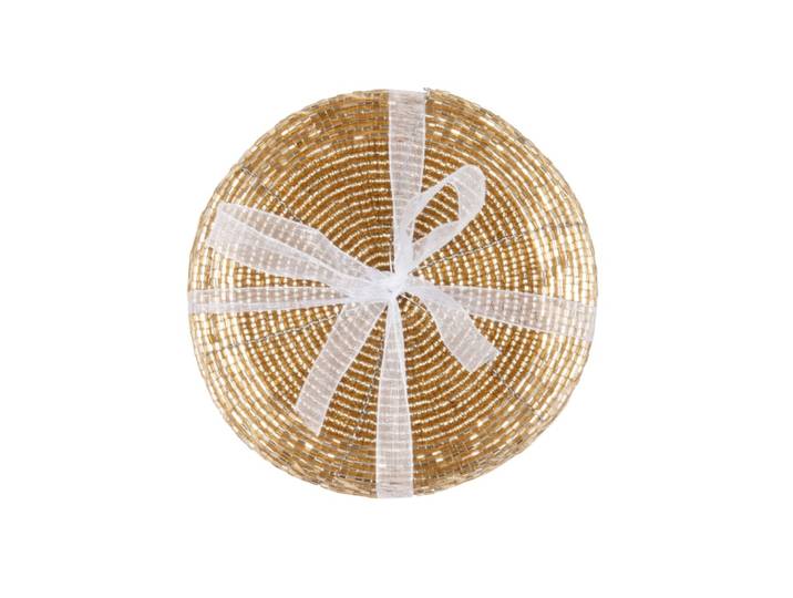 Untersetzer aus goldenen Perlen (x4)