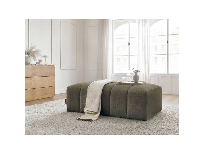 Hocker Annecy, Grün, Kunststoff, rechteckig, 146x45x68 cm, Wohnzimmer, Hocker, Sitzhocker