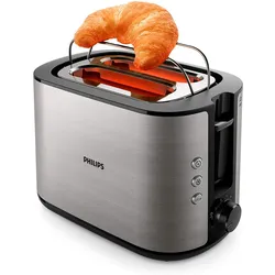 Philips Viva Collection HD2650/90 EU-Version, Toaster, Silber, Schwarz