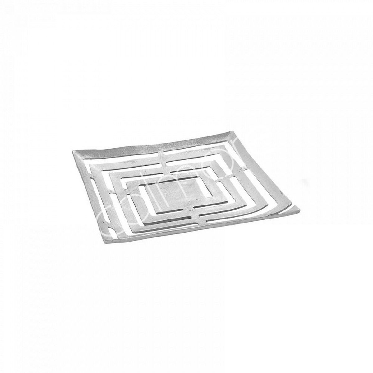 Sierschaal Colmore vierkant ALU/NI B/D/H: 35 x 35 x 7 cm
