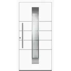 SCHÜCO Aluminium Haustür "TINA" ADS 75.SI RC2 Wunsch-RAL-Farbe innen öffnend DIN links