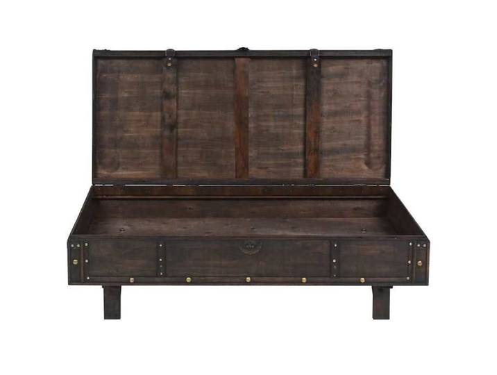 Petite Table Centrale de salon Brun - LEMON® Table basse contreplaqué style vintage 120x55x35cm 361 - Soldes